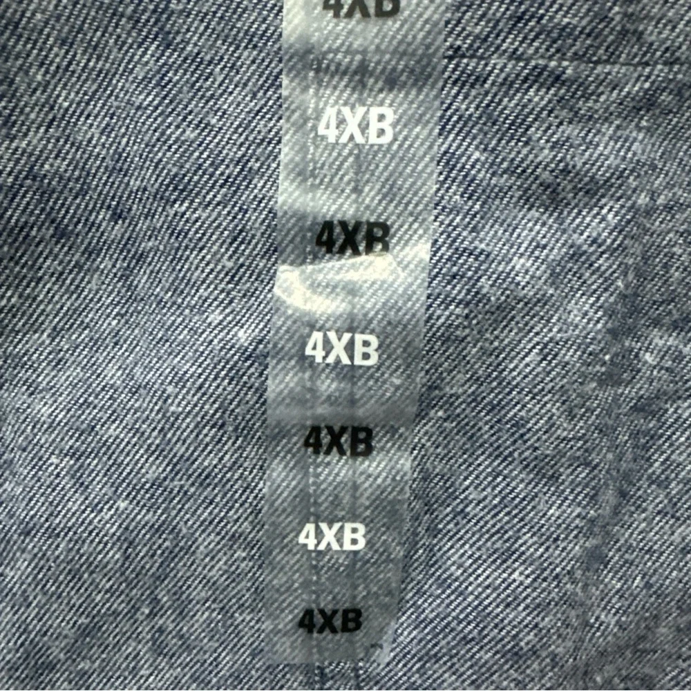 MEN'S SONOMA SIZE 4XB LONG SLEEVE FLANNEL BUTTON FRONT SHIRT WITH CHEST POCKETS